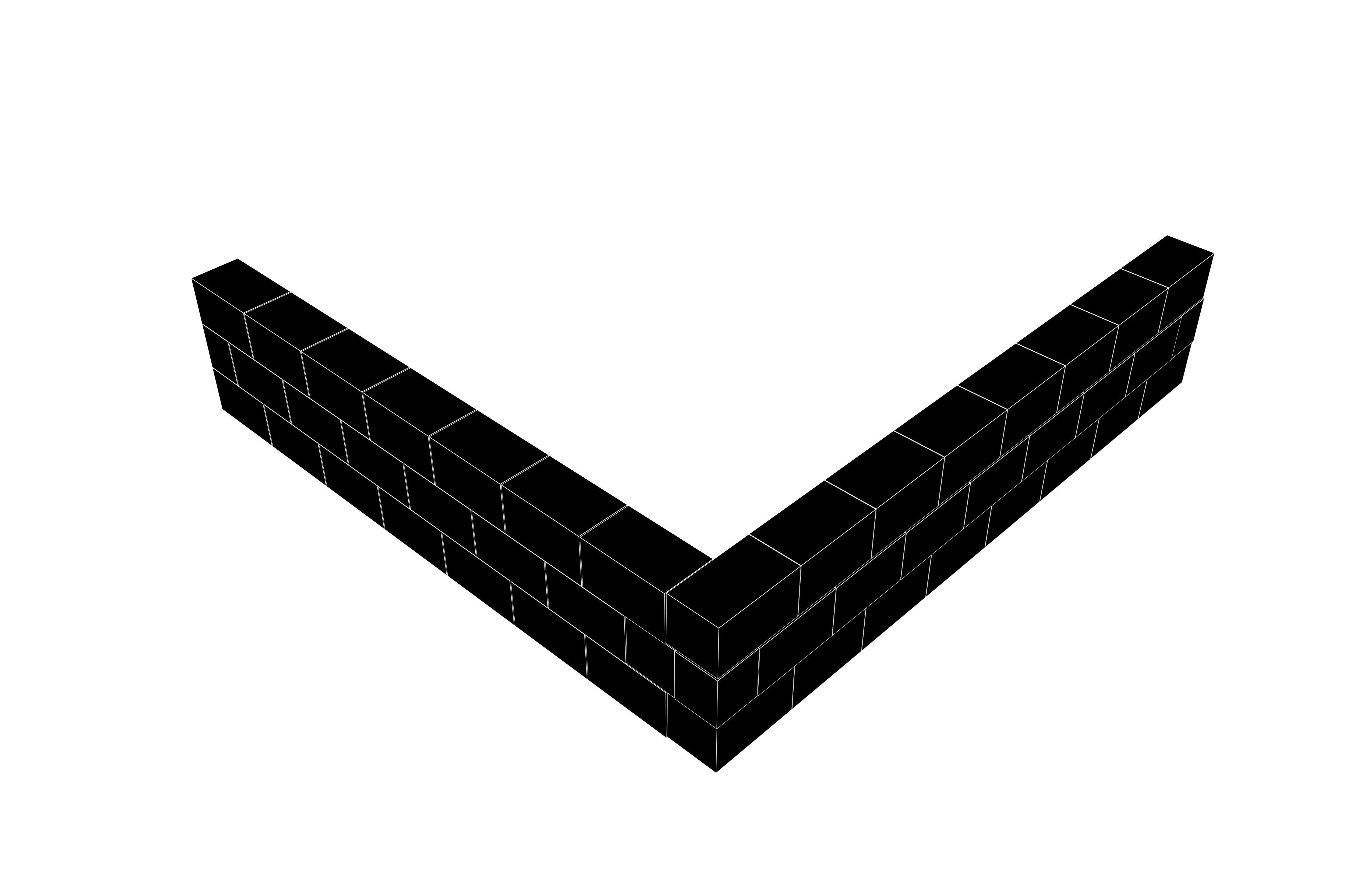 Corner Concrete Wall v1 001 Low-poly 3D model_6