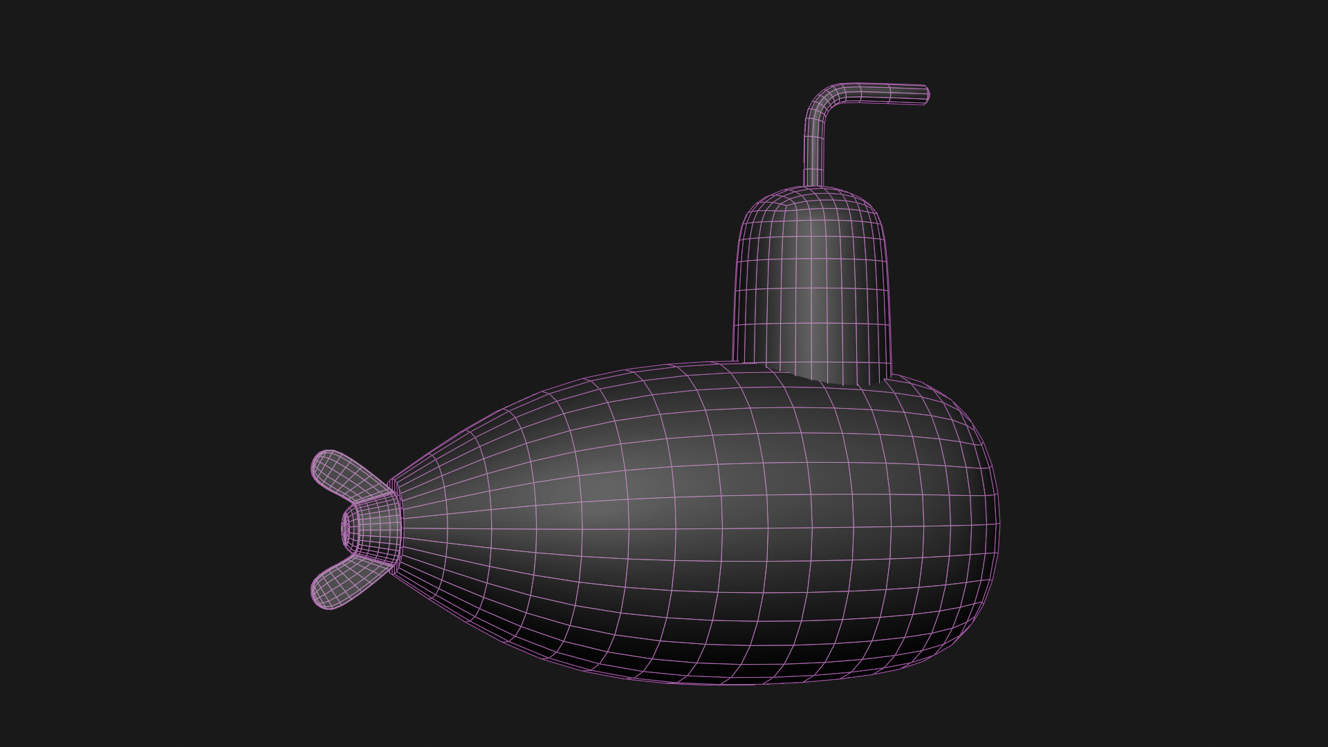Wooden Submarine Low-poly 3D model_15