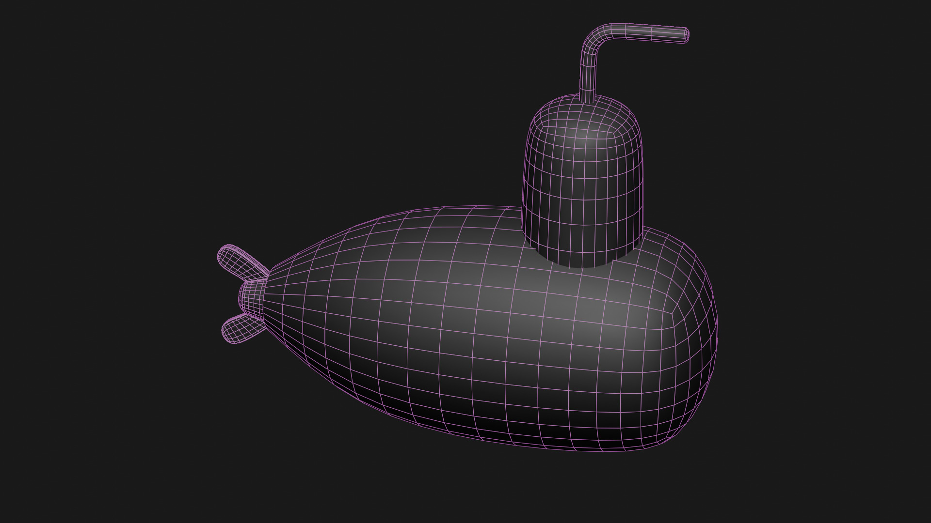 Wooden Submarine Low-poly 3D model_12