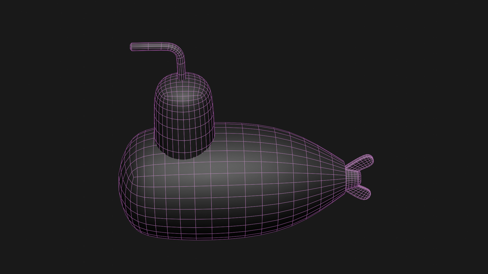 Wooden Submarine Low-poly 3D model_19