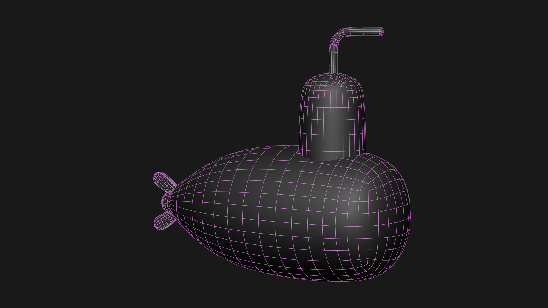 Wooden Submarine Low-poly 3D model_17