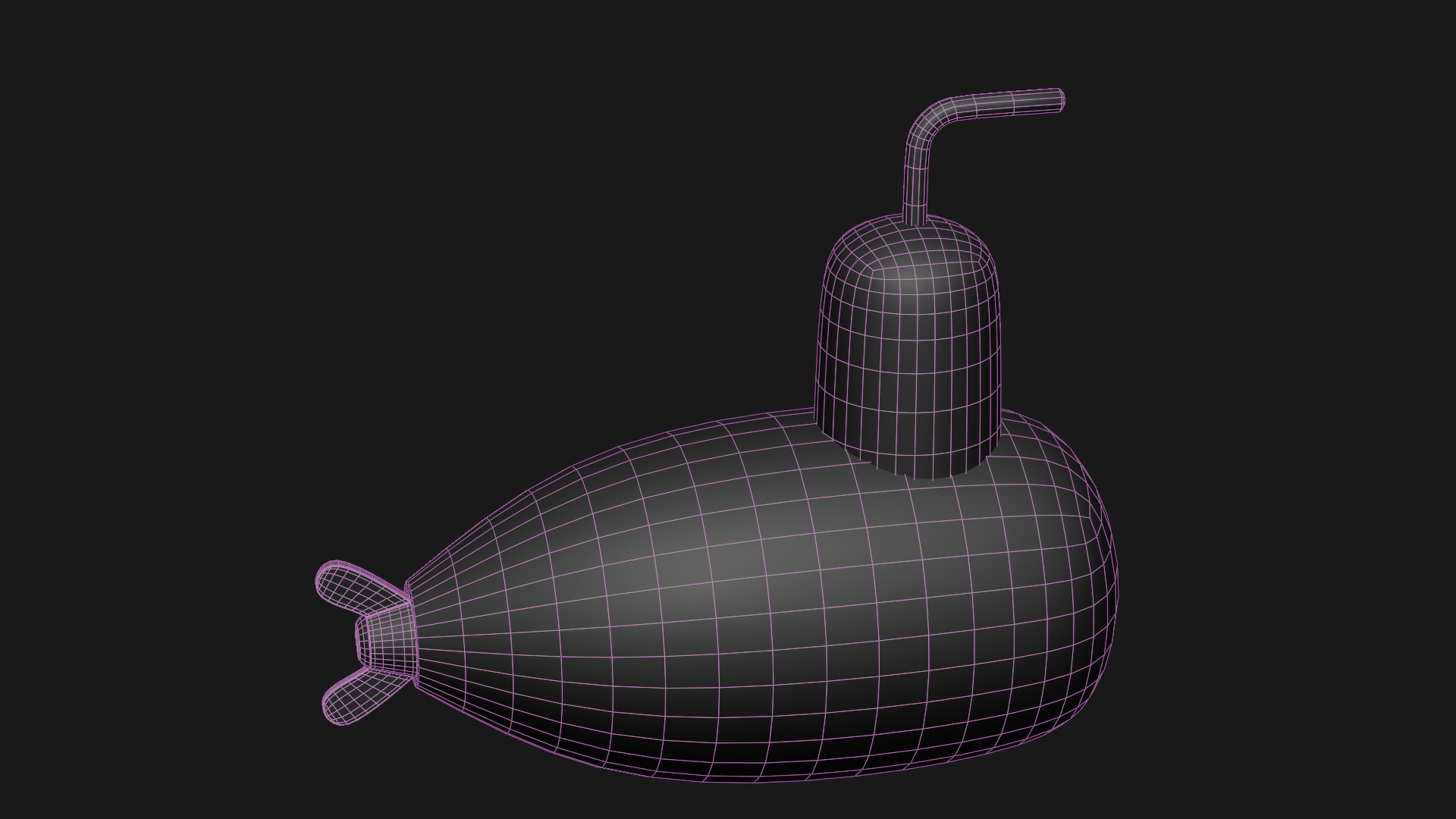 Wooden Submarine Low-poly 3D model_11