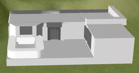 beautiful white house 3D print model