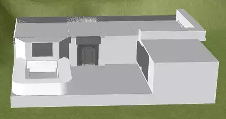 beautiful white house 3D print model