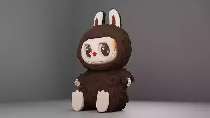 Labubu Stylized 3D Model Fan Art  Game Ready with Textures