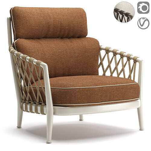 Erica Outdoor Armchair v2 3D model