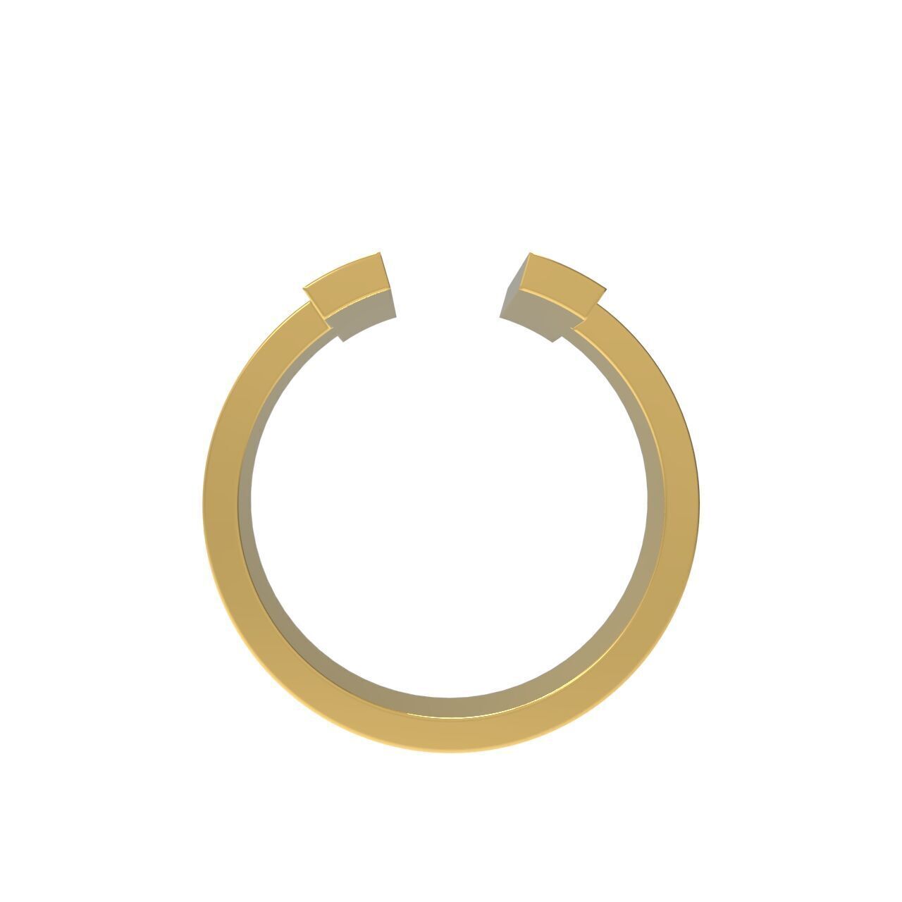 Tiffany T Square Ring 3D print model_4