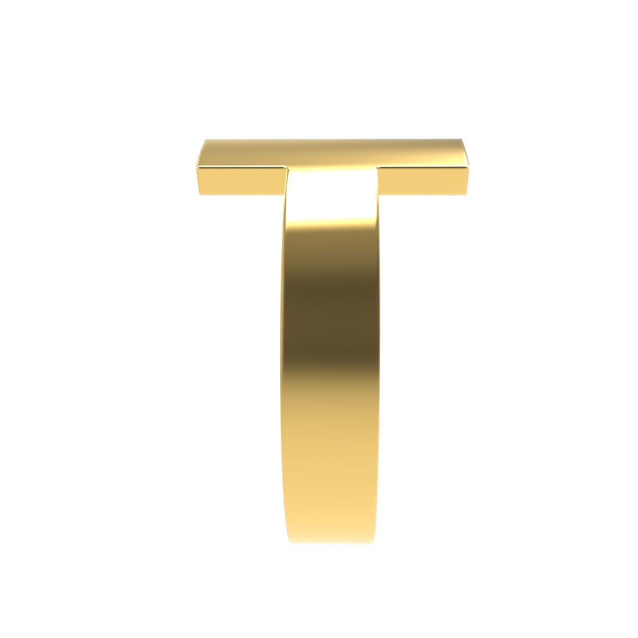Tiffany T Square Ring 3D print model_2