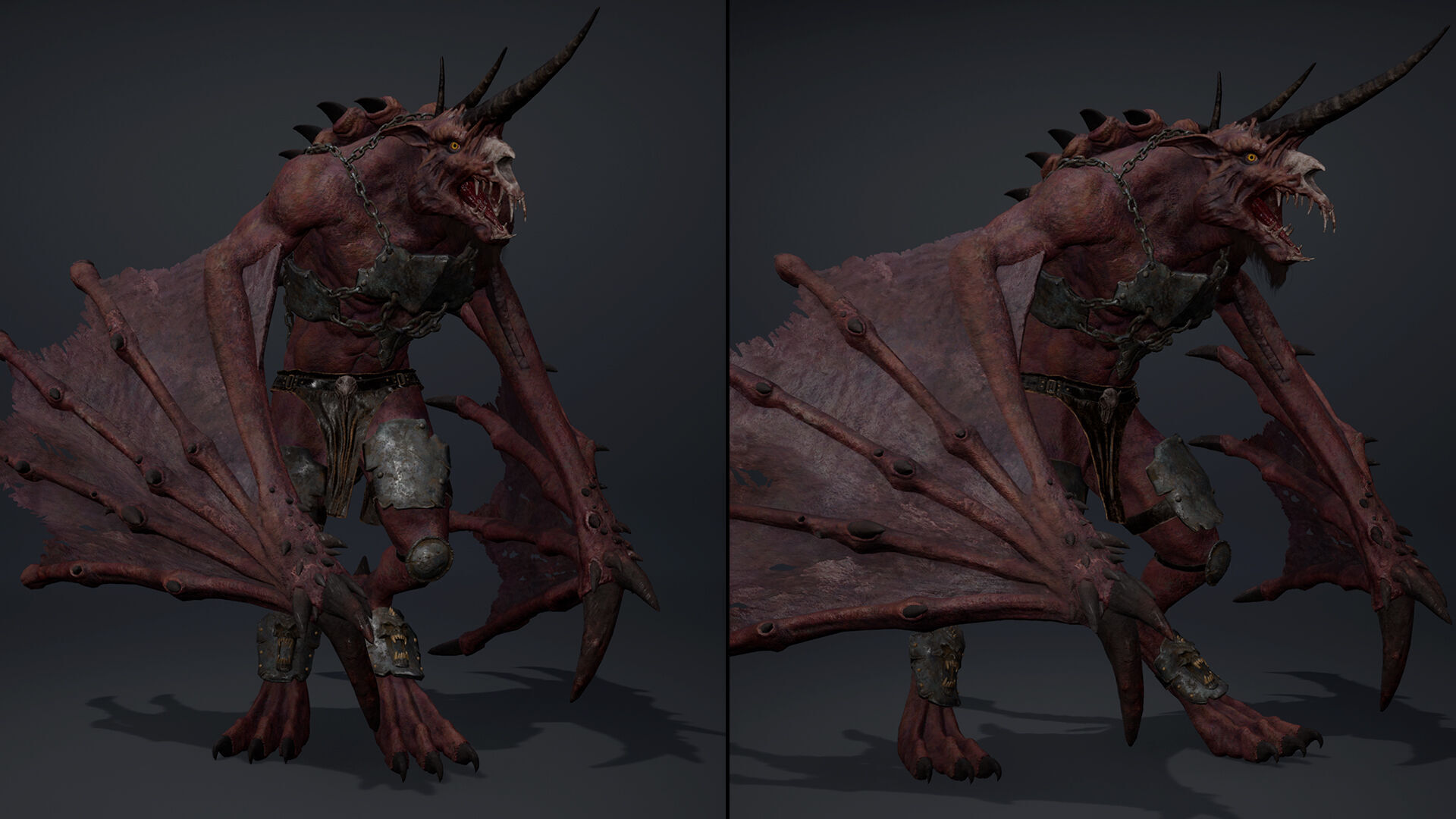 Ashen Brutal Wing2 Low-poly 3D model_13