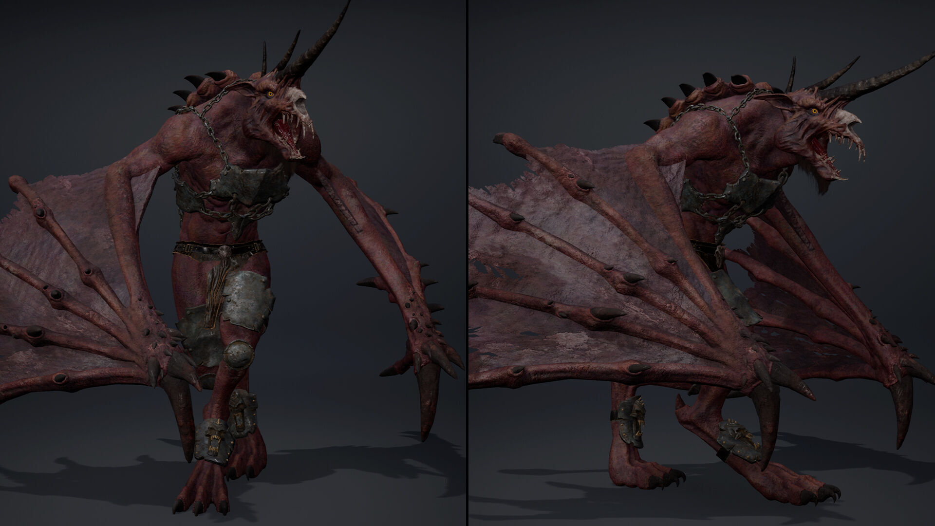 Ashen Brutal Wing2 Low-poly 3D model_12