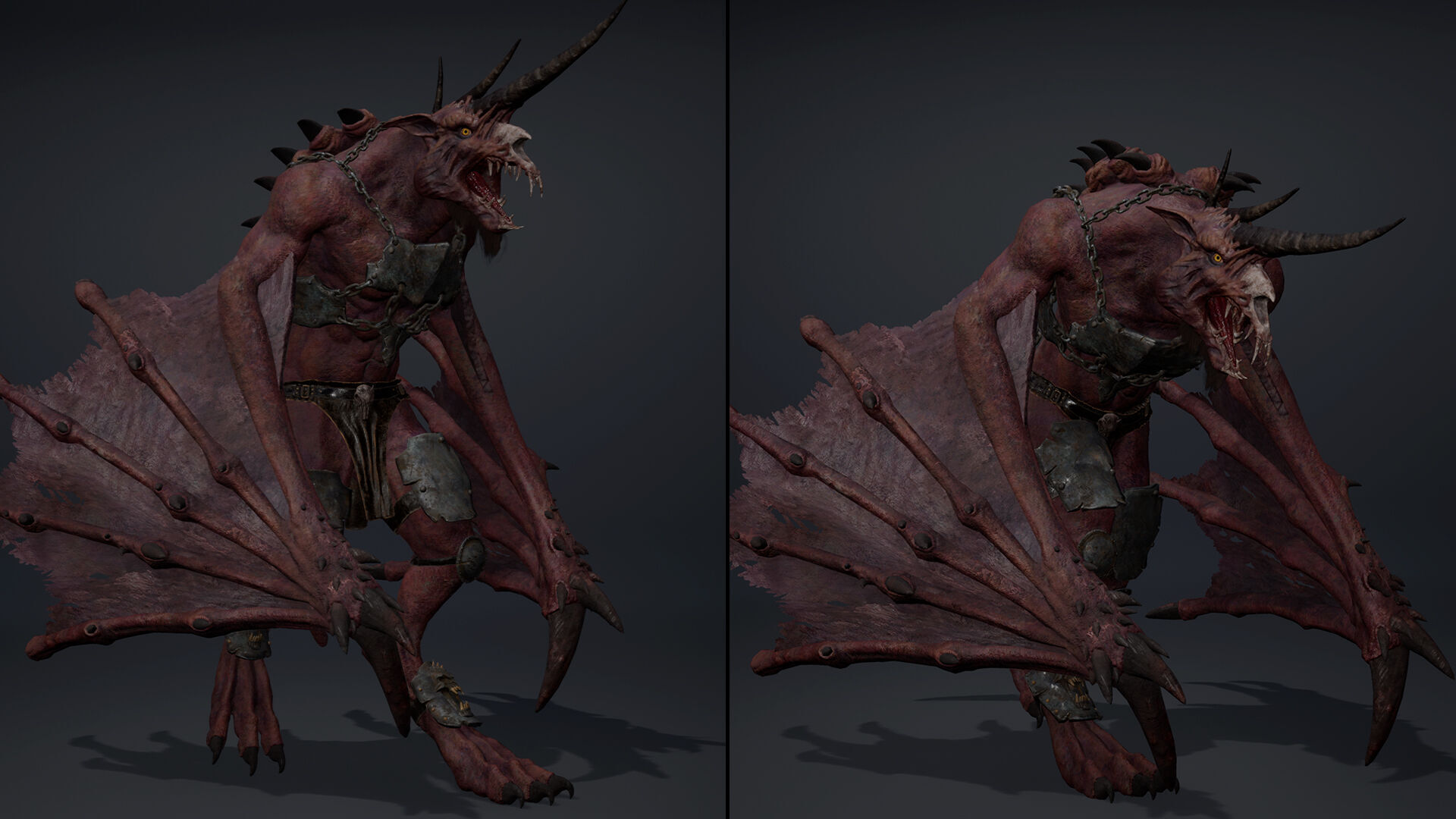 Ashen Brutal Wing2 Low-poly 3D model_10