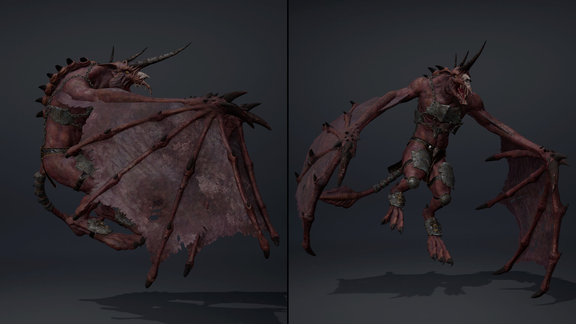 Ashen Brutal Wing2 Low-poly 3D model_9