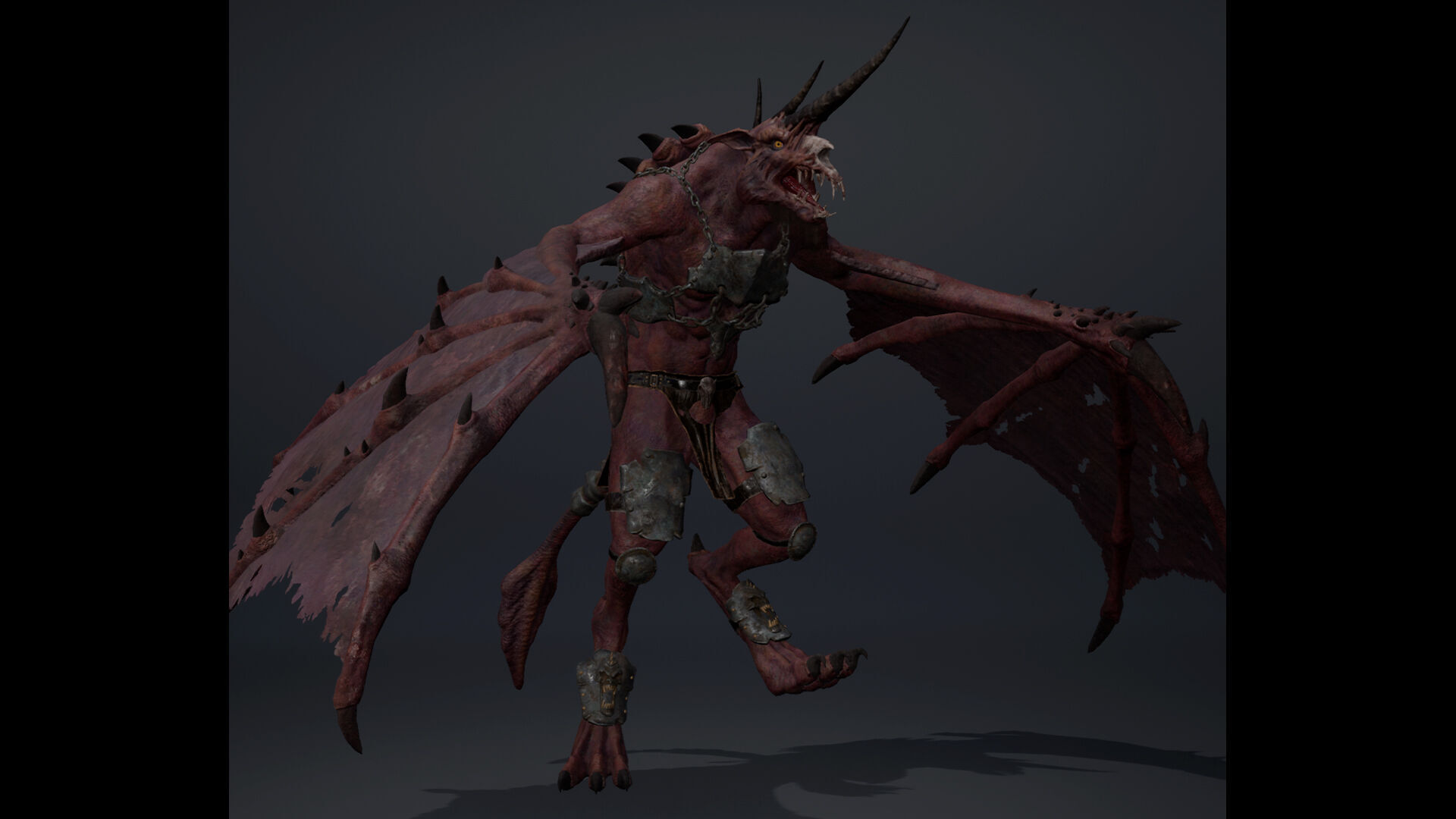 Ashen Brutal Wing2 Low-poly 3D model_7