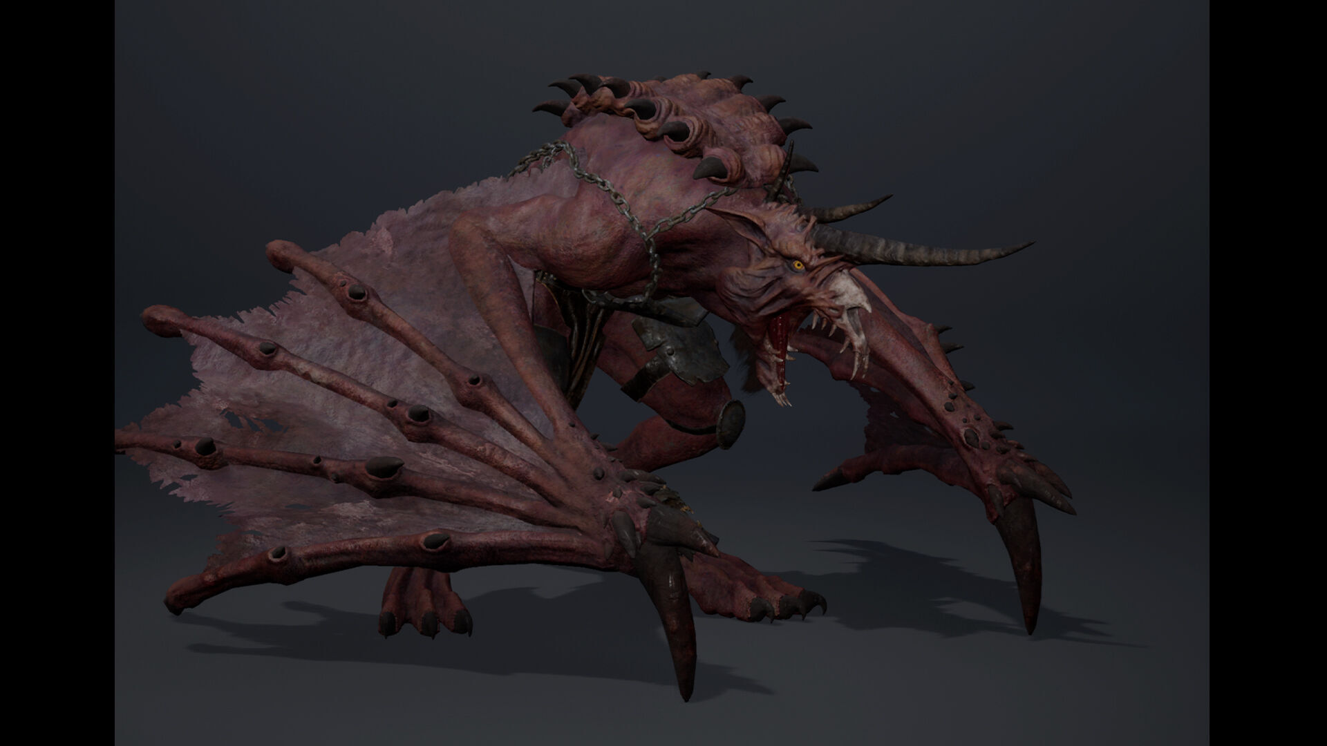 Ashen Brutal Wing2 Low-poly 3D model_6