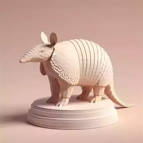 564   Low Poly  Armadillo    Full Body    3D Model