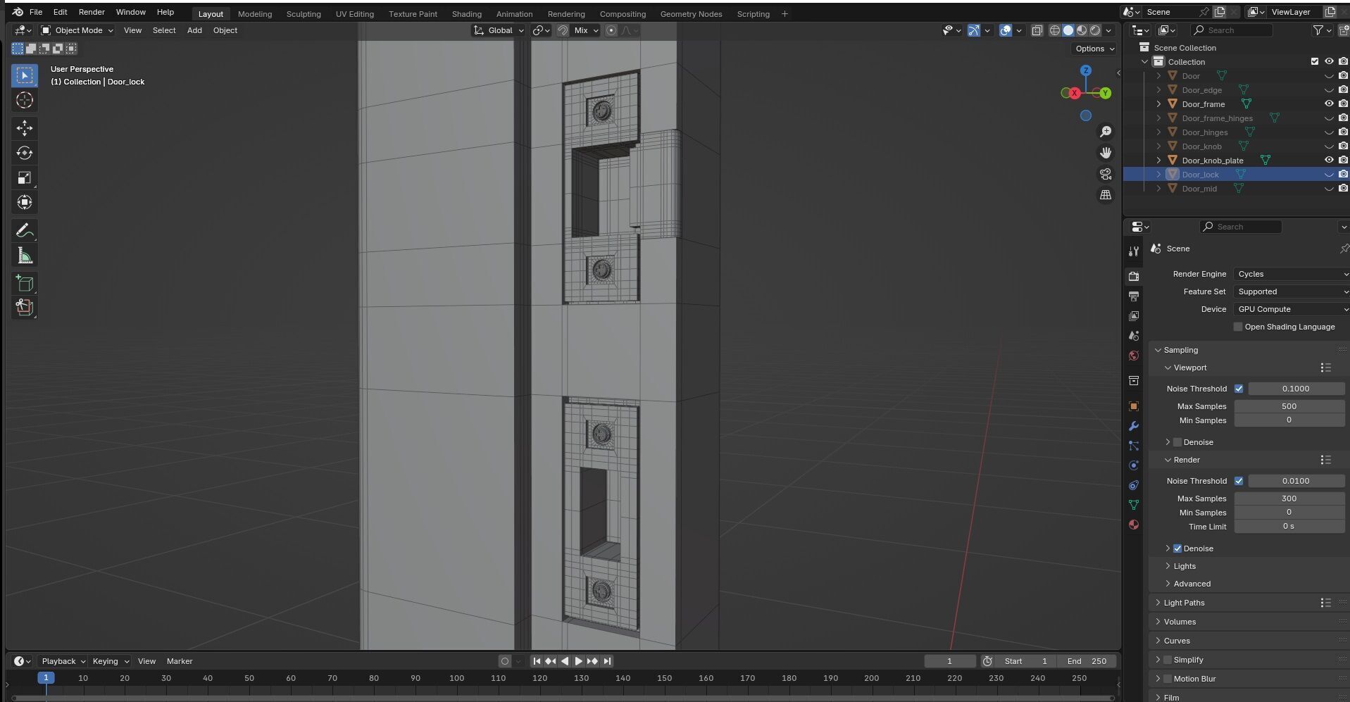 Door Design CG7 3D model_10