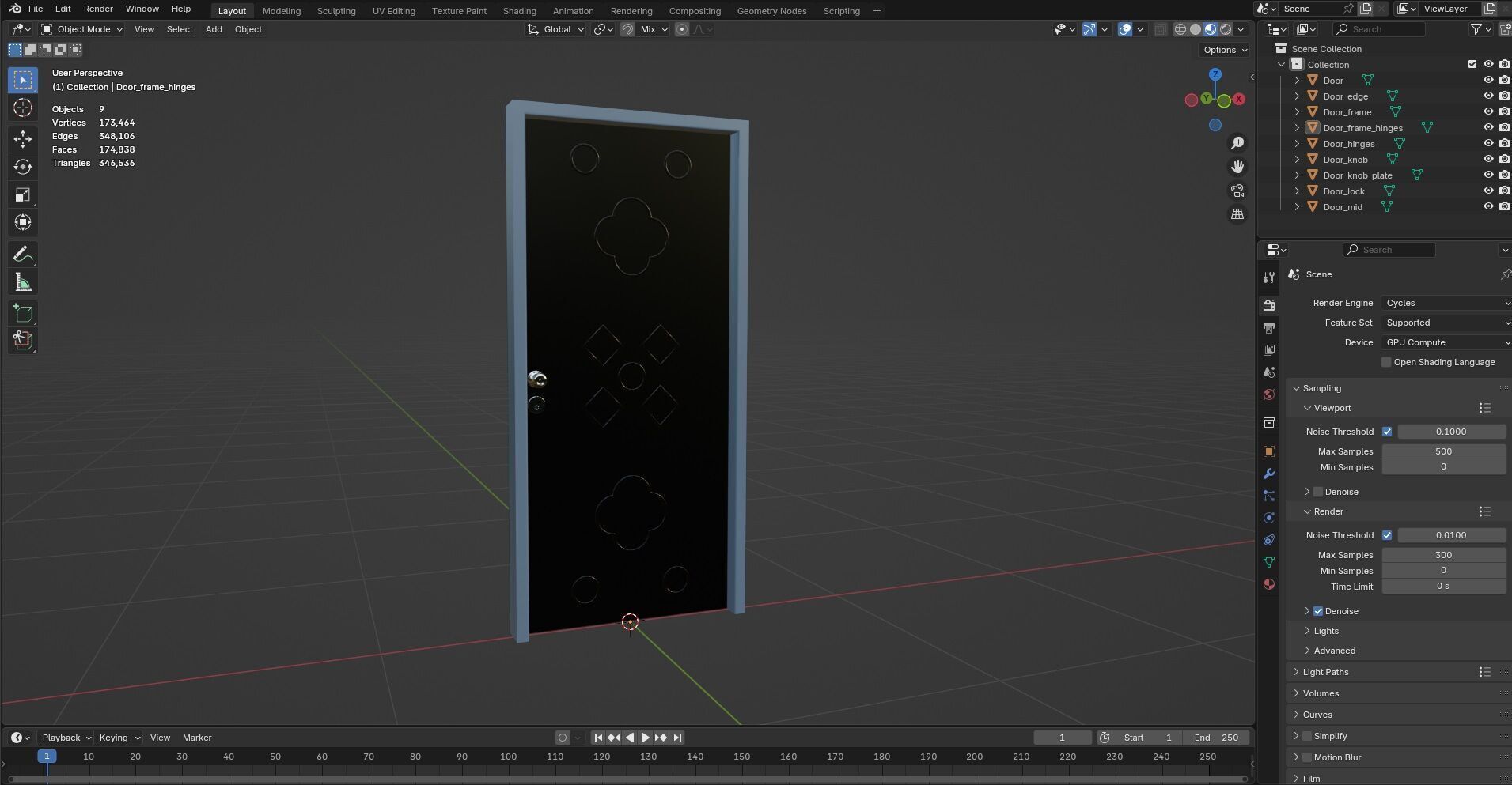 Door Design CG7 3D model_12