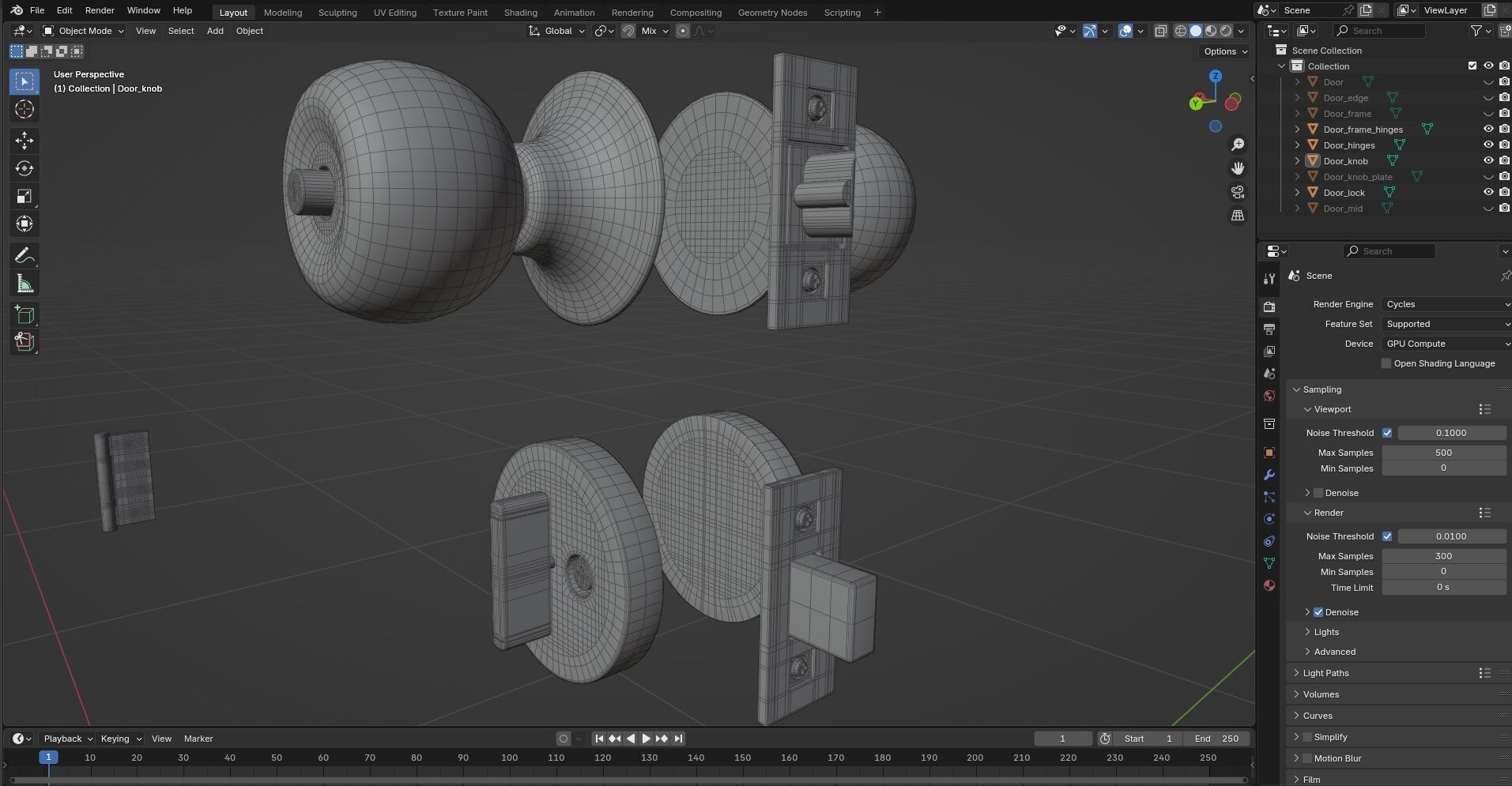 Door Design CG7 3D model_7