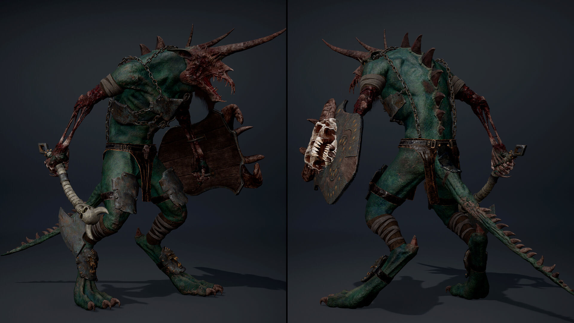 Ashen Brutal Damaged Low-poly 3D model_5