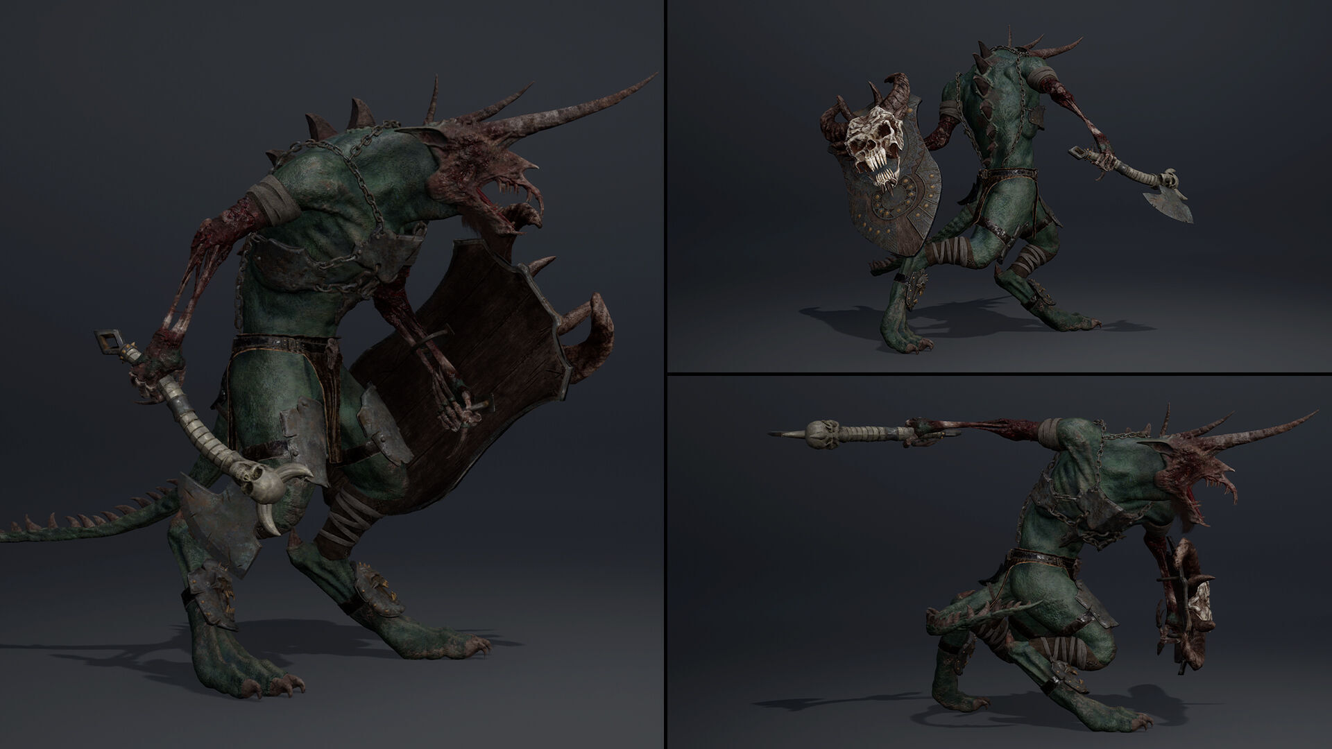 Ashen Brutal Damaged Low-poly 3D model_7