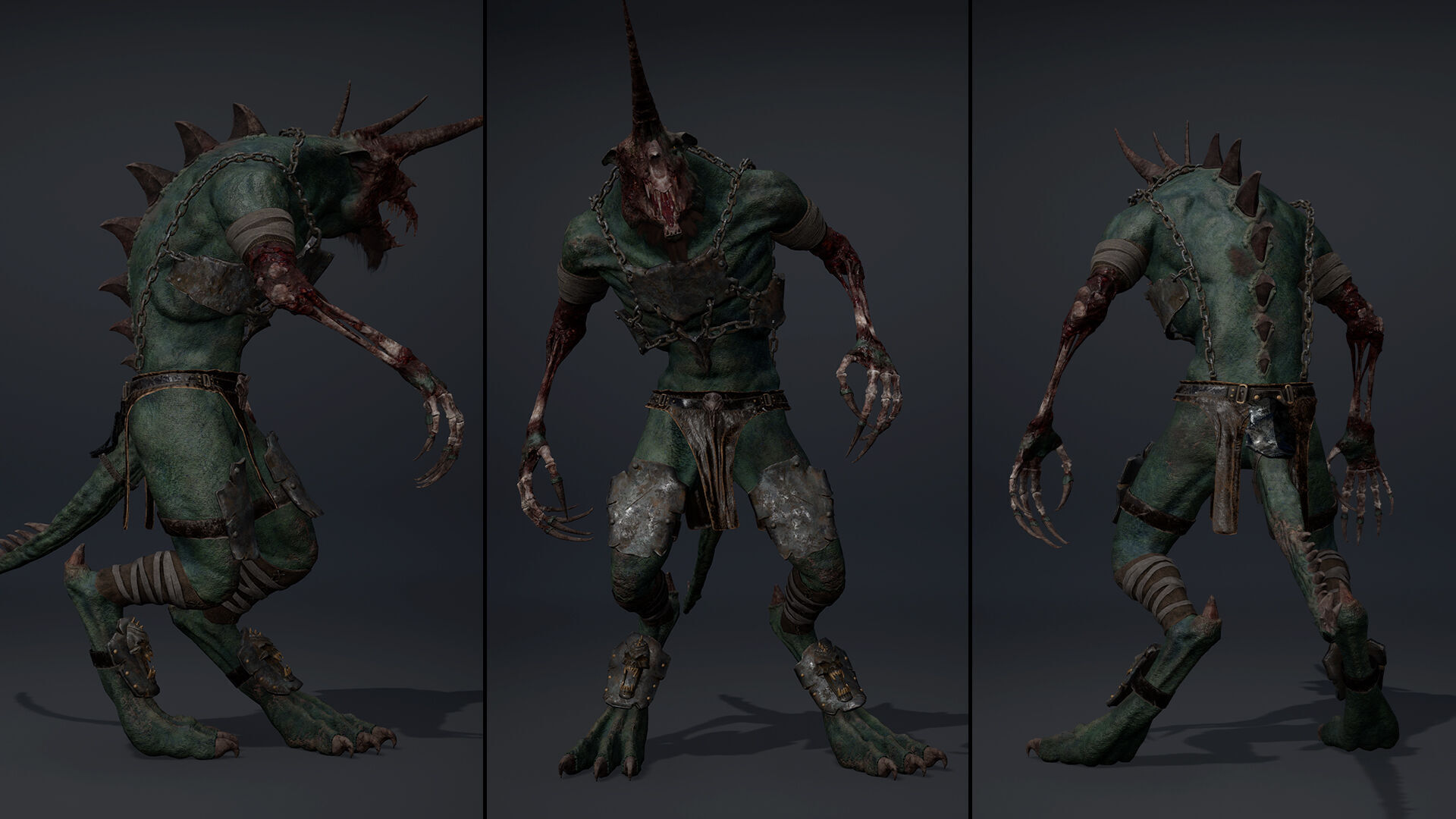 Ashen Brutal Damaged Low-poly 3D model_10