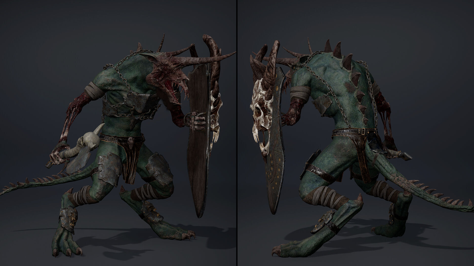 Ashen Brutal Damaged Low-poly 3D model_6