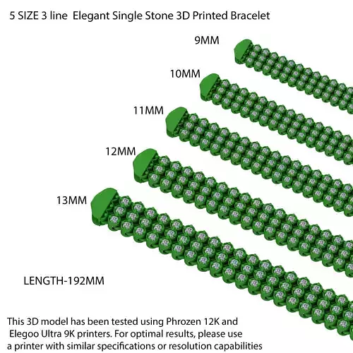 5 SET OF STRICK TYPE Elegant Single Stone 3D Printed Bracelet 3D Model Collection 5 SET OF STRICK TYPE Elegant Single Stone 3D Printed Bracelet 3D Model Collection