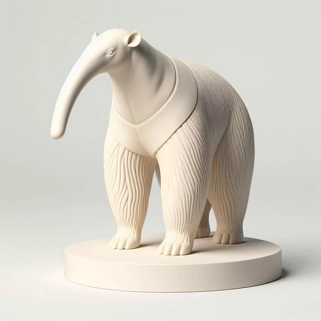 566 Totem Style Anteater Full Body 3D Model 3D print model_0