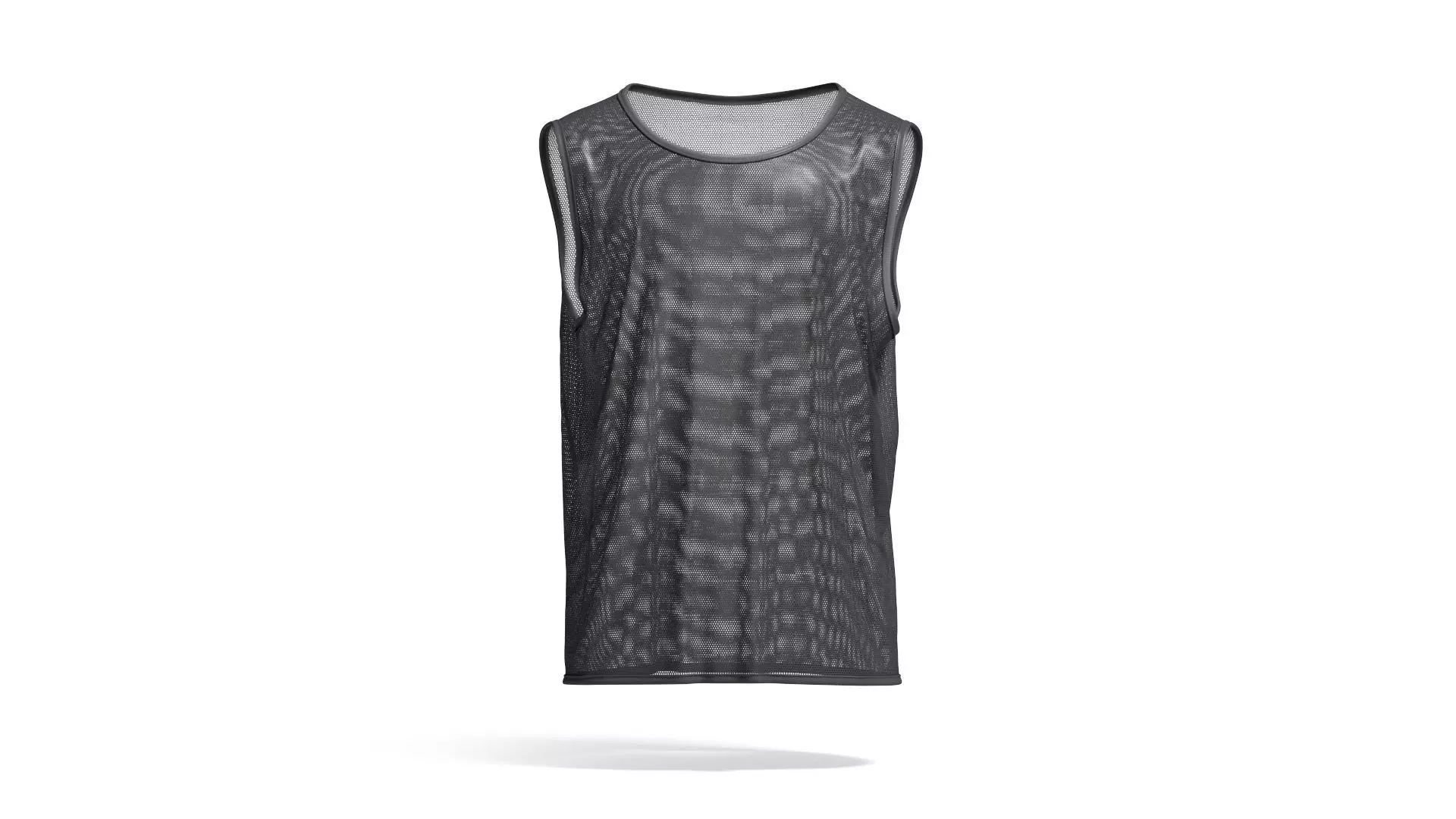 Black Football Team Practice Vest - soccer for training uniform 3D model_0