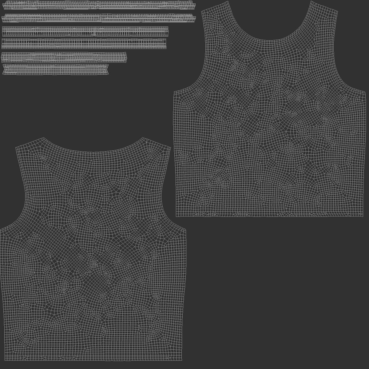 Black Football Team Practice Vest - soccer for training uniform 3D model_5