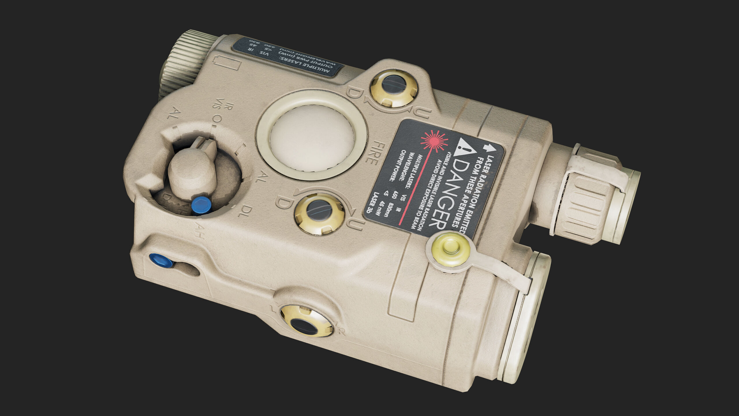 L3Harris AN PEQ 15 Low-poly 3D model_5