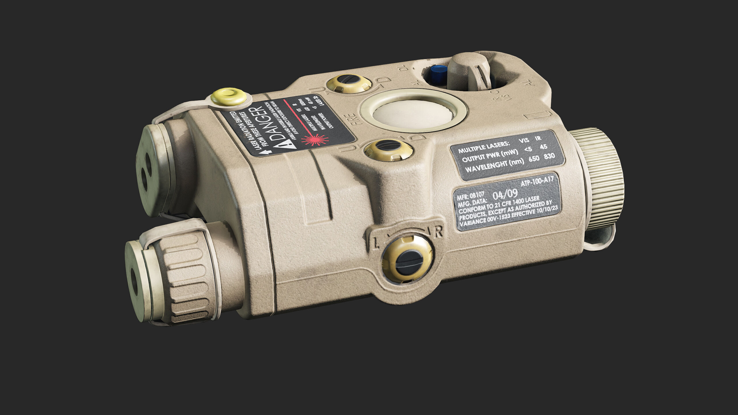 L3Harris AN PEQ 15 Low-poly 3D model_4