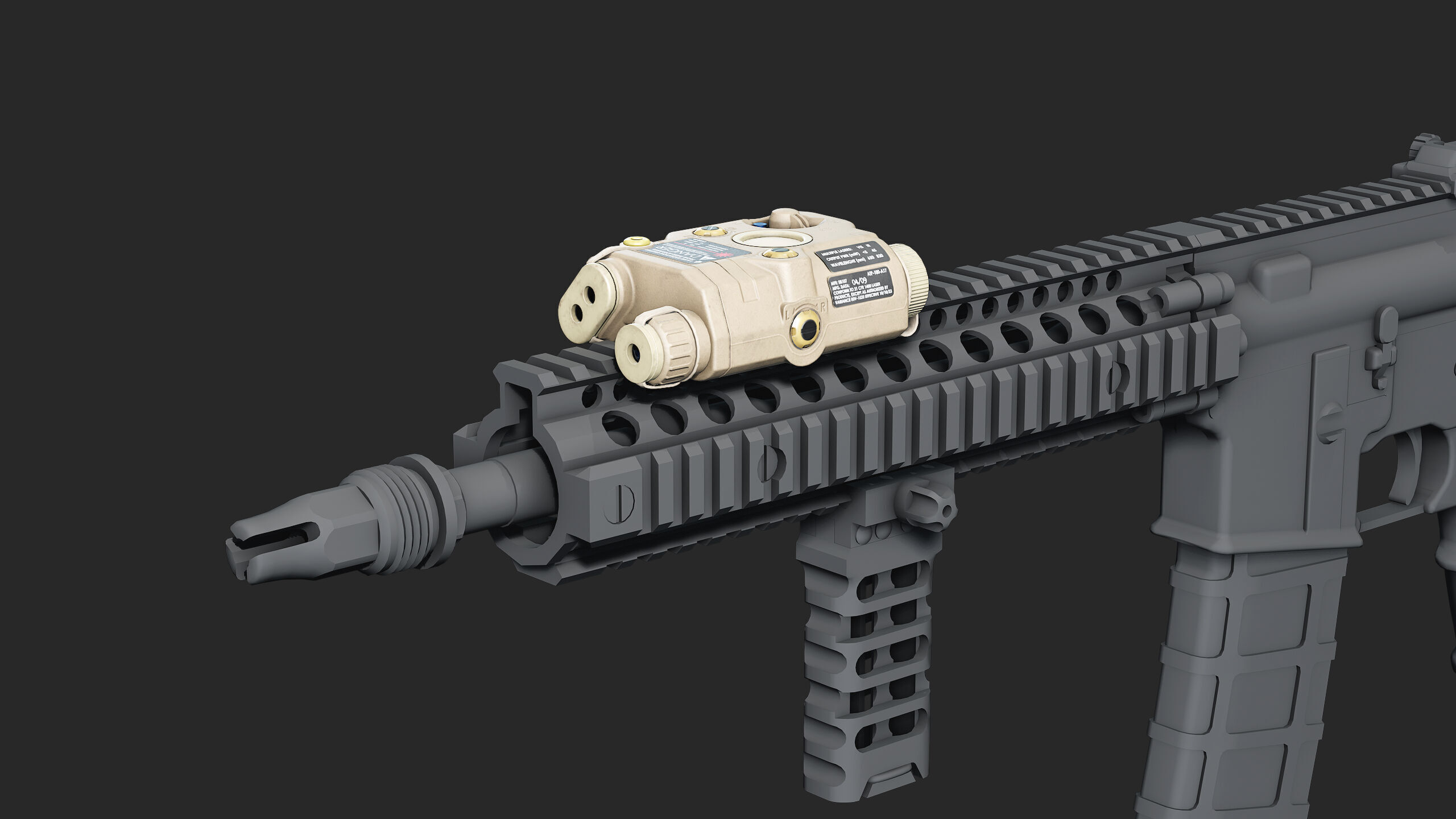 L3Harris AN PEQ 15 Low-poly 3D model_1