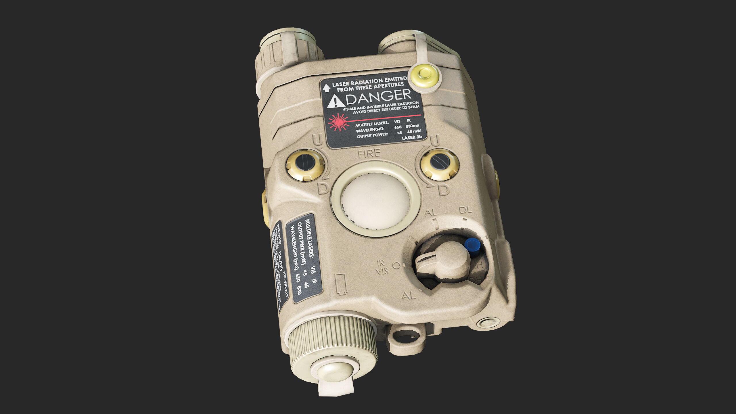 L3Harris AN PEQ 15 Low-poly 3D model_2