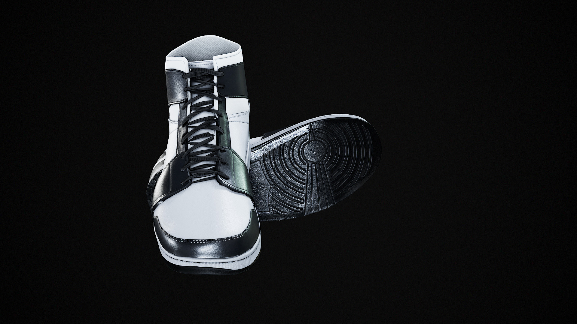 Nike Air Jordan 1 Mid 3D Model multiple colorways GTA and FiveM Low-poly 3D model_25