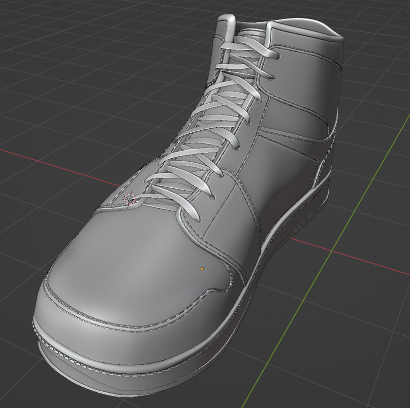 Nike Air Jordan 1 Mid 3D Model multiple colorways GTA and FiveM Low-poly 3D model_16