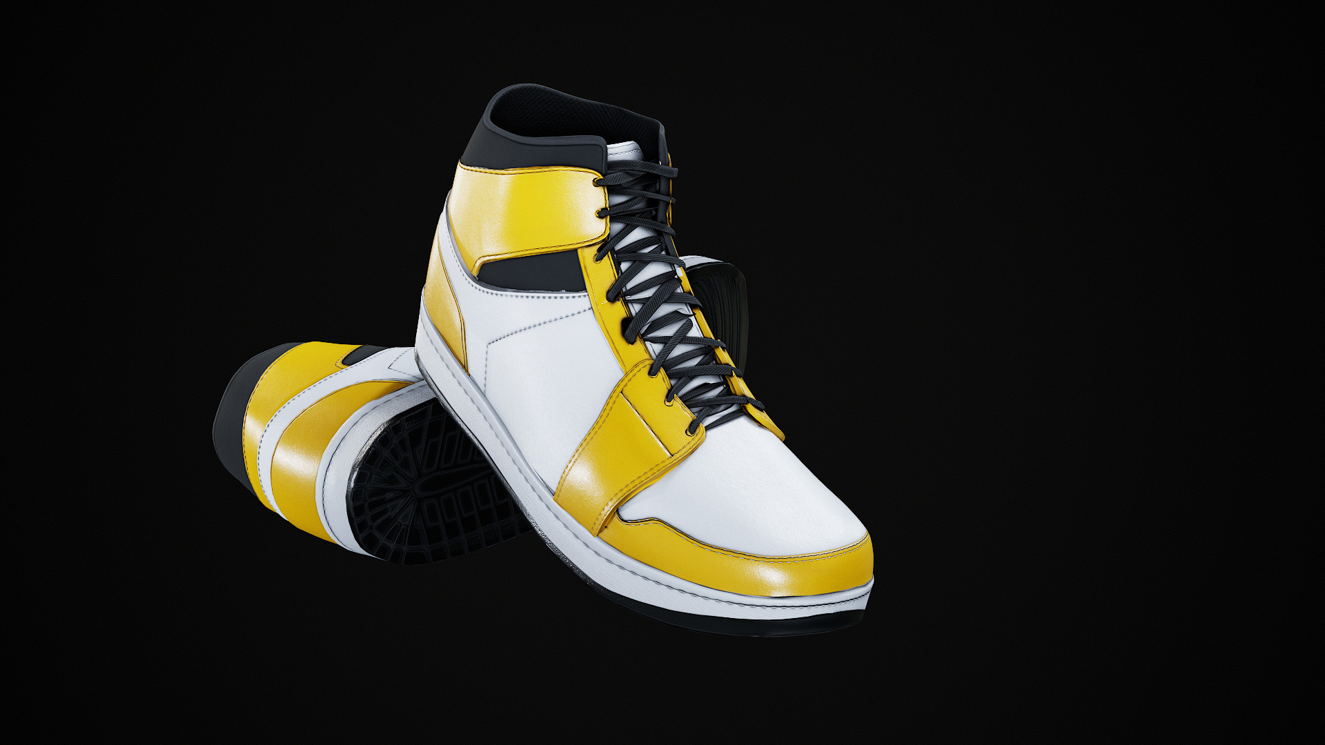 Nike Air Jordan 1 Mid 3D Model multiple colorways GTA and FiveM Low-poly 3D model_28