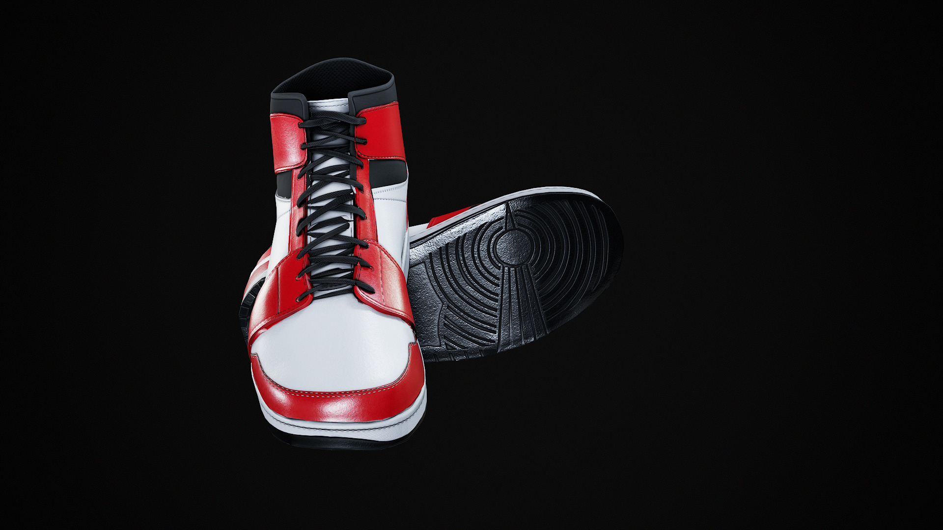 Nike Air Jordan 1 Mid 3D Model multiple colorways GTA and FiveM Low-poly 3D model_37