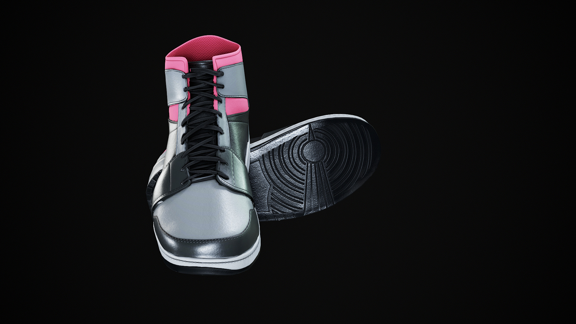 Nike Air Jordan 1 Mid 3D Model multiple colorways GTA and FiveM Low-poly 3D model_29