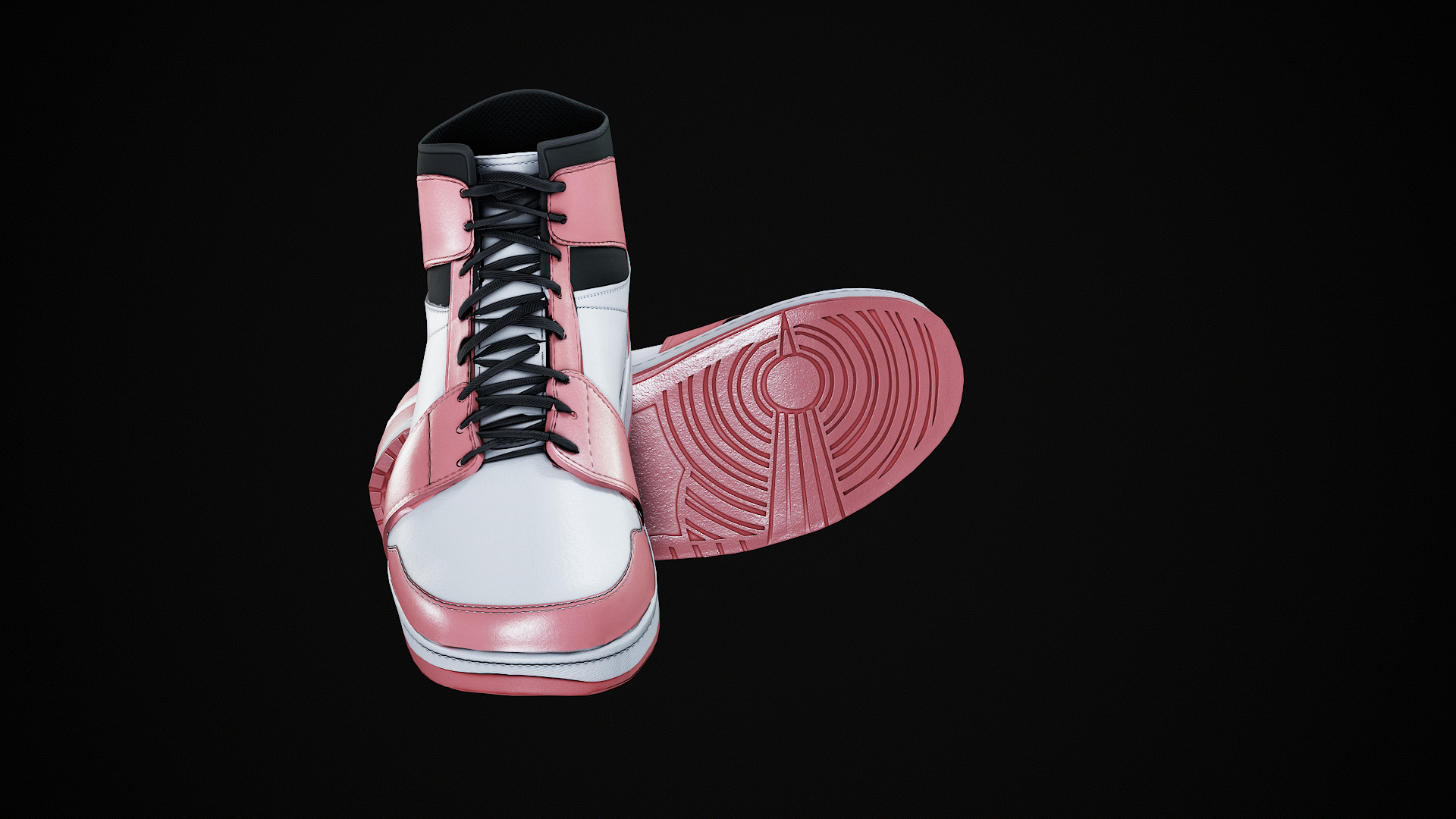 Nike Air Jordan 1 Mid 3D Model multiple colorways GTA and FiveM Low-poly 3D model_38