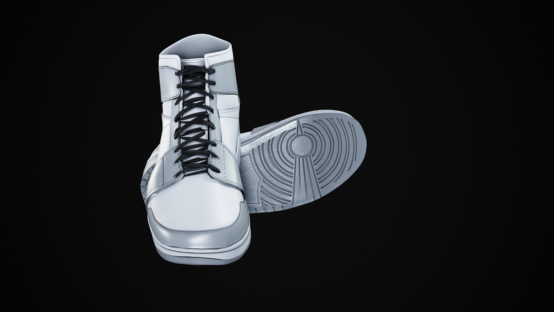 Nike Air Jordan 1 Mid 3D Model multiple colorways GTA and FiveM Low-poly 3D model_26