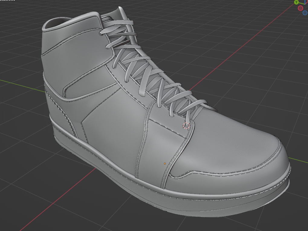 Nike Air Jordan 1 Mid 3D Model multiple colorways GTA and FiveM Low-poly 3D model_19