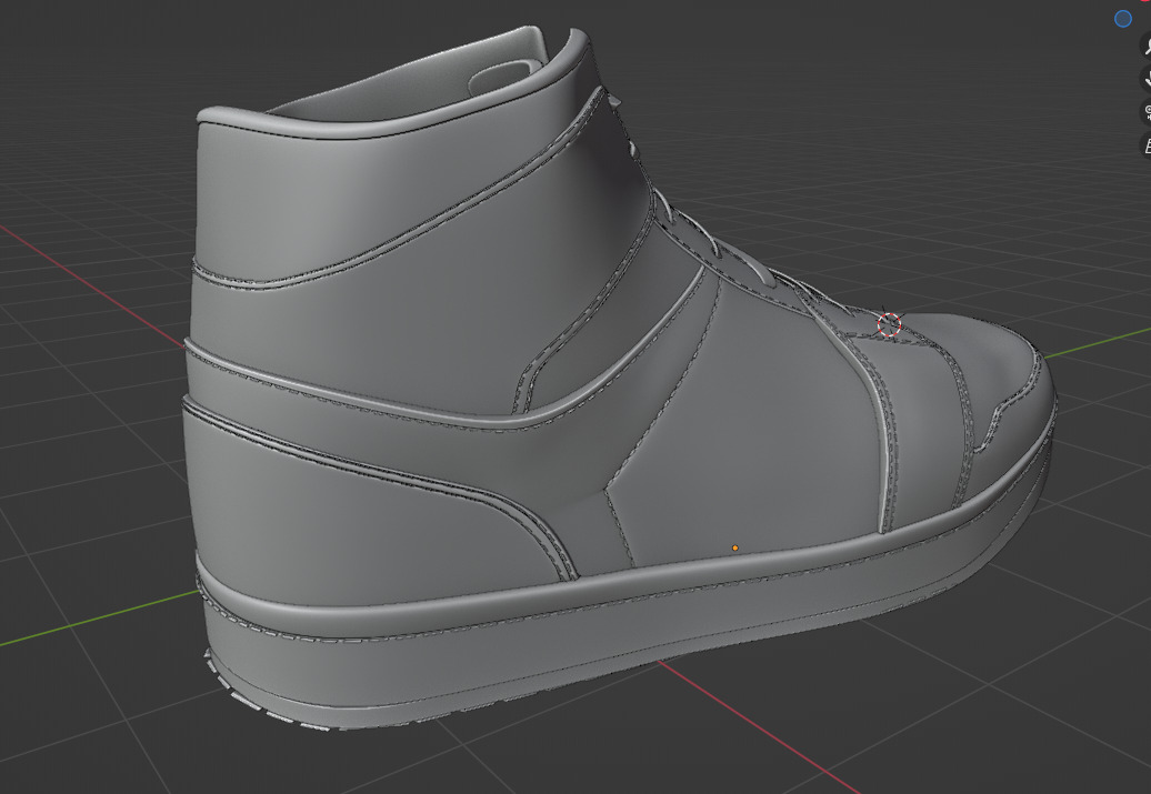 Nike Air Jordan 1 Mid 3D Model multiple colorways GTA and FiveM Low-poly 3D model_13