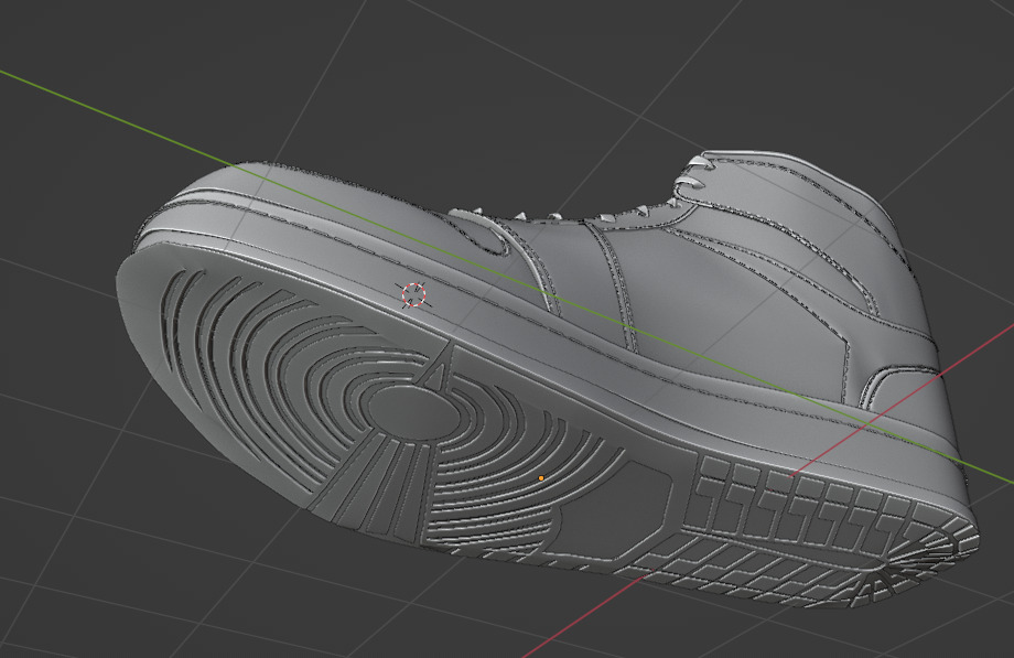 Nike Air Jordan 1 Mid 3D Model multiple colorways GTA and FiveM Low-poly 3D model_17