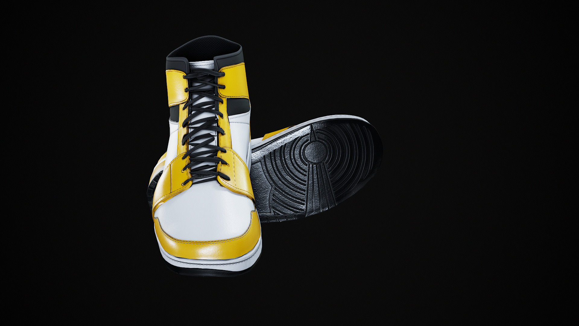 Nike Air Jordan 1 Mid 3D Model multiple colorways GTA and FiveM Low-poly 3D model_21