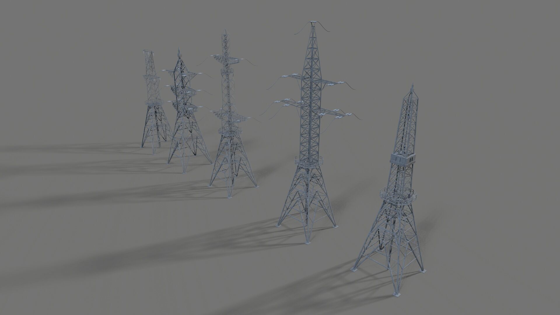 Electrical Power Line 3D model_4