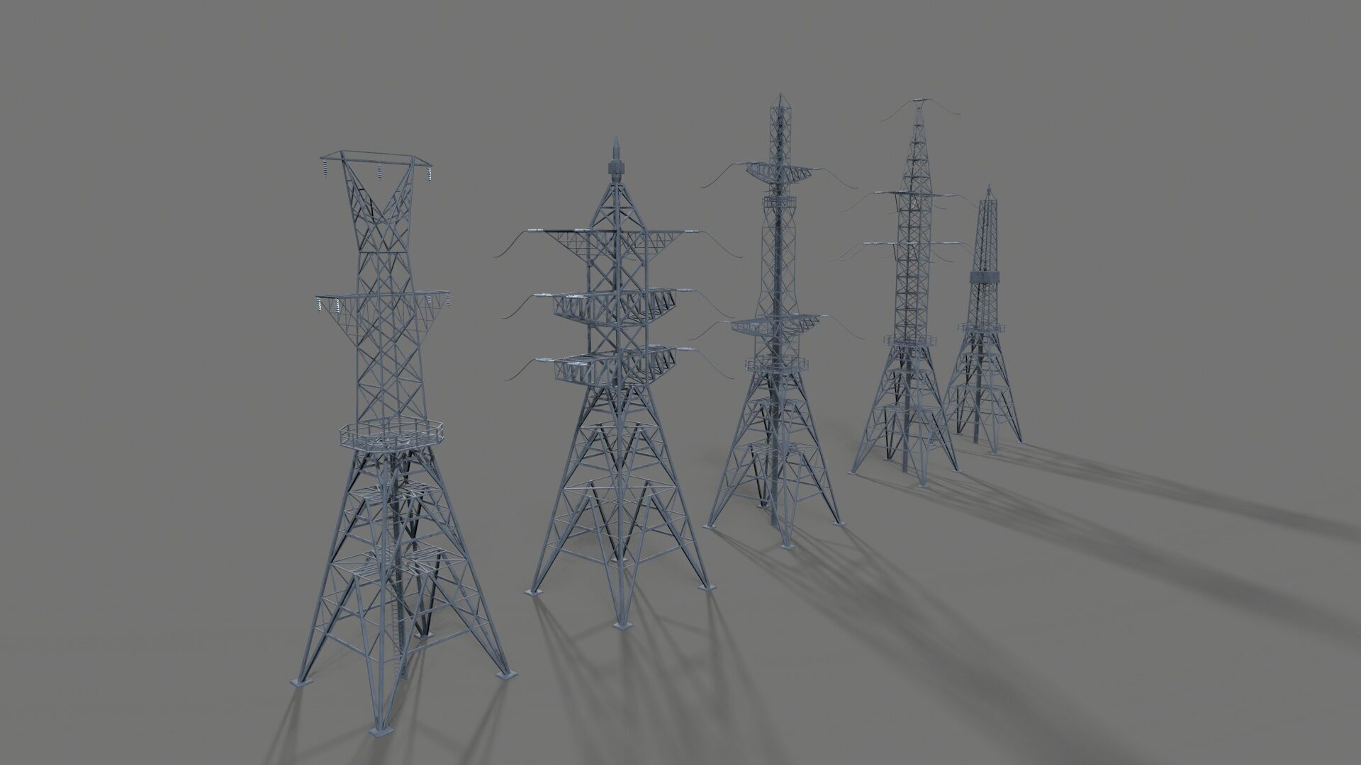 Electrical Power Line 3D model_2