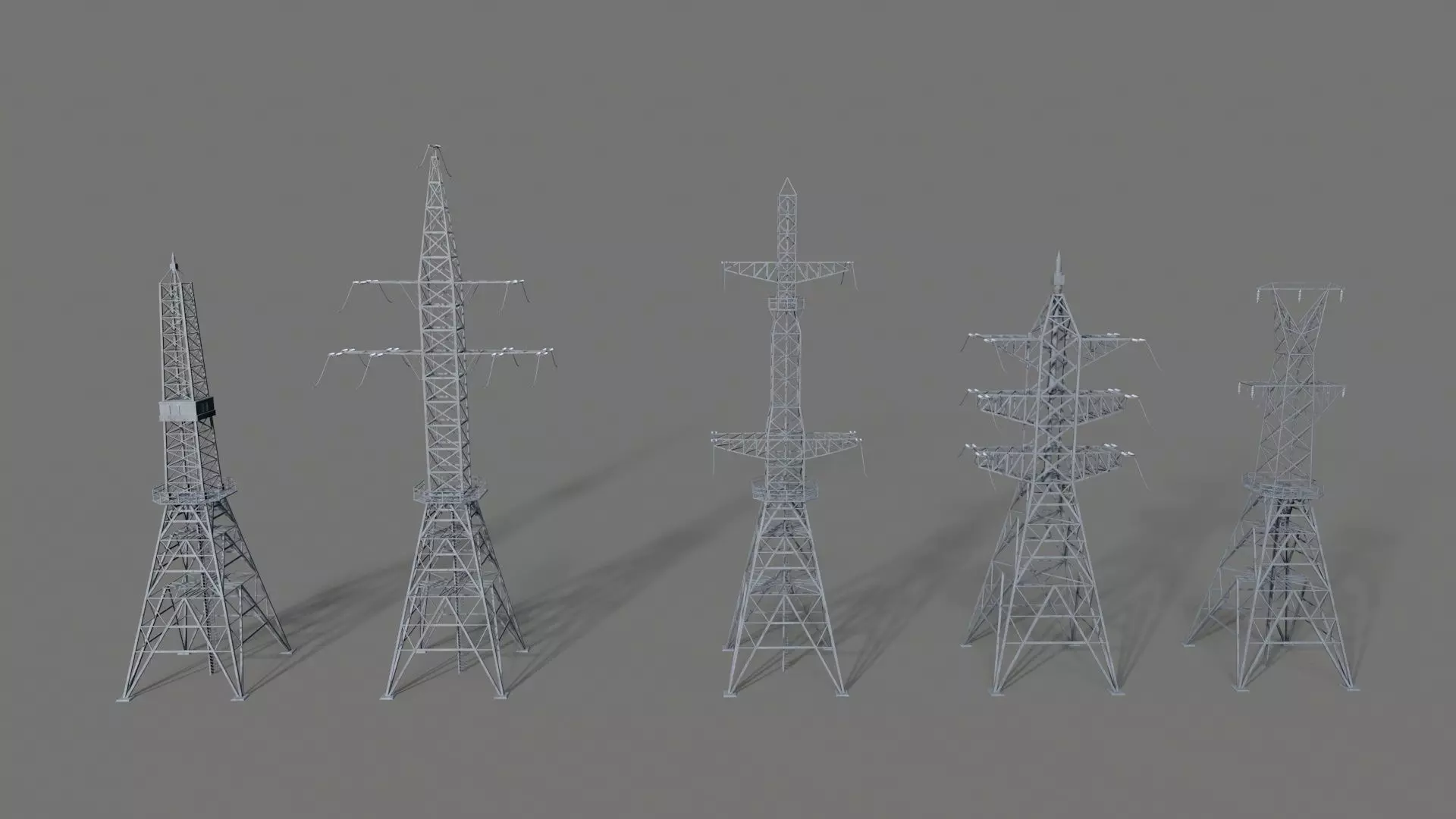 Electrical Power Line 3D model_0