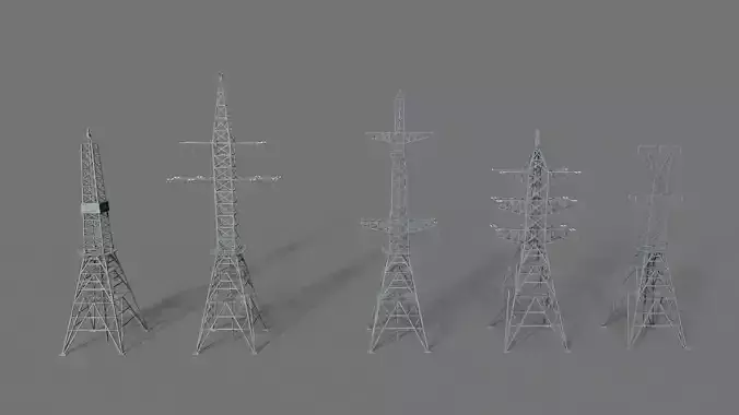 Electrical Power Line 3D model