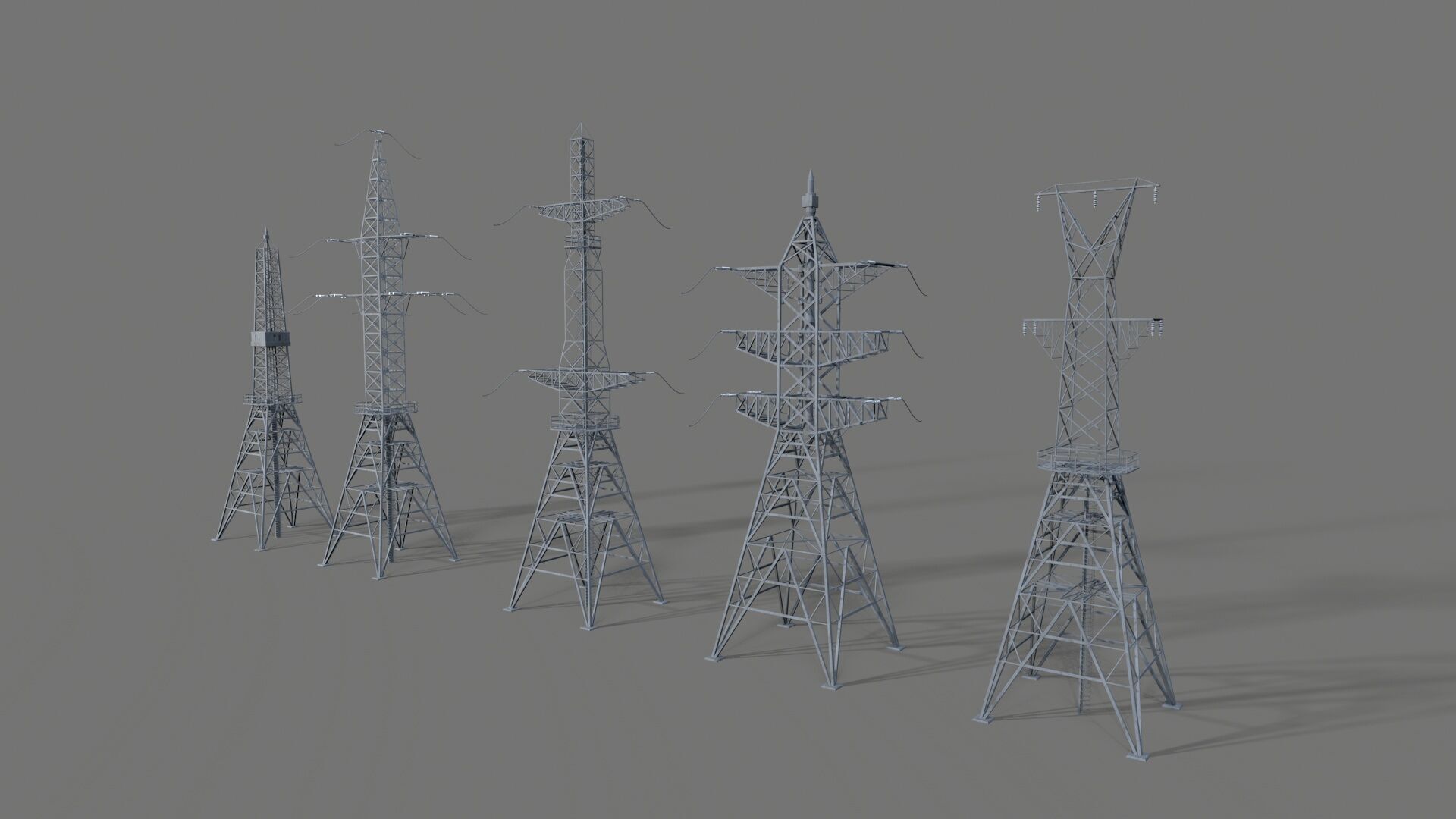 Electrical Power Line 3D model_1